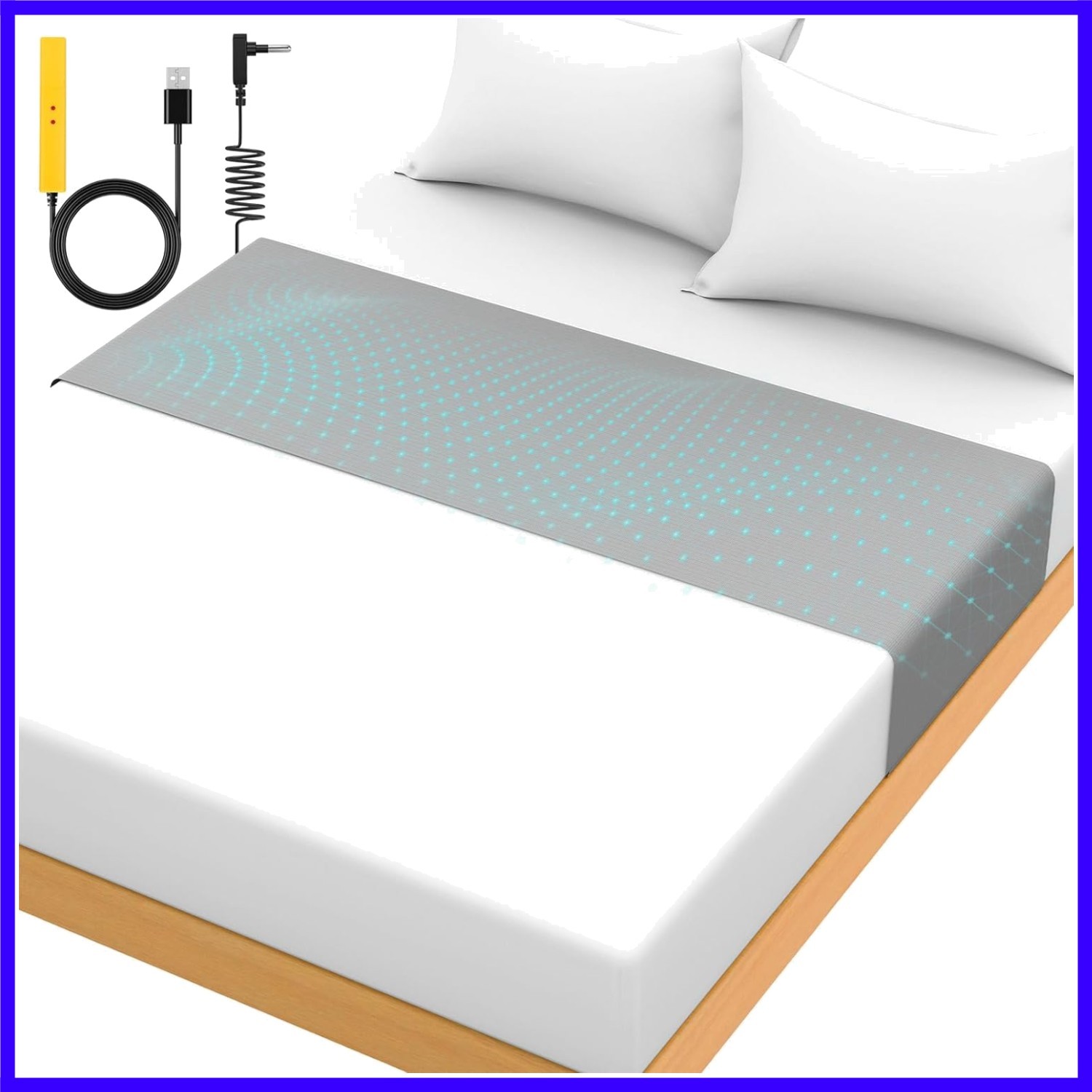 Grounding Mat for Bed 90% Organic Cotton+10% Pure Silver Fiber, for All Mattr...
