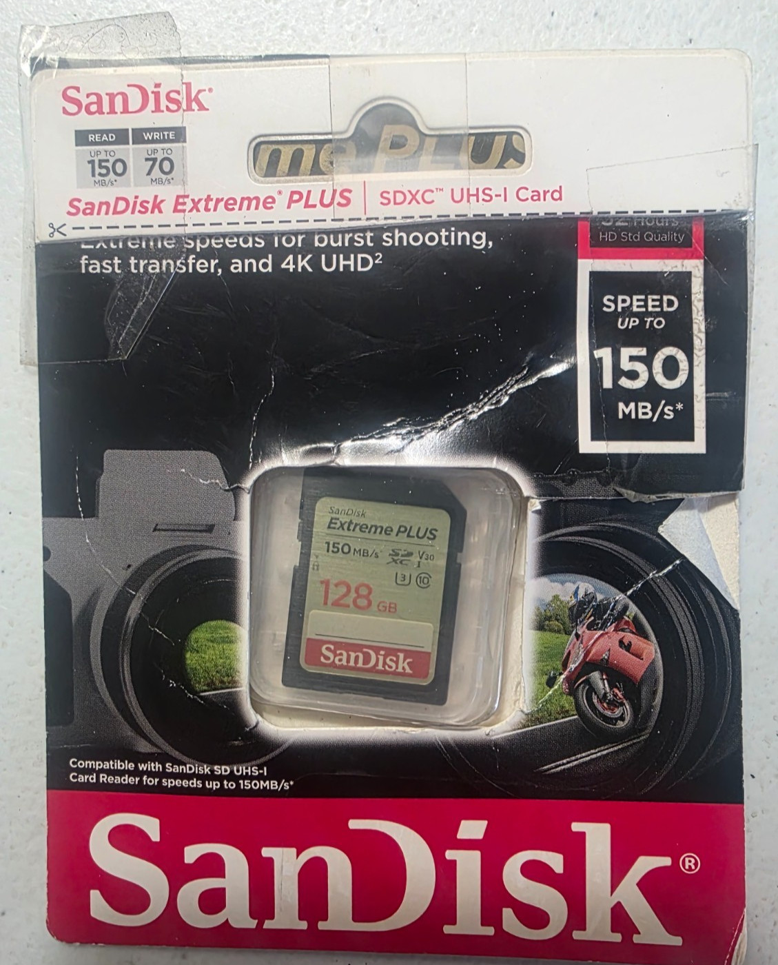 SANDISK EXTREME PLUS SDXC UHS-I CARD 128 GB