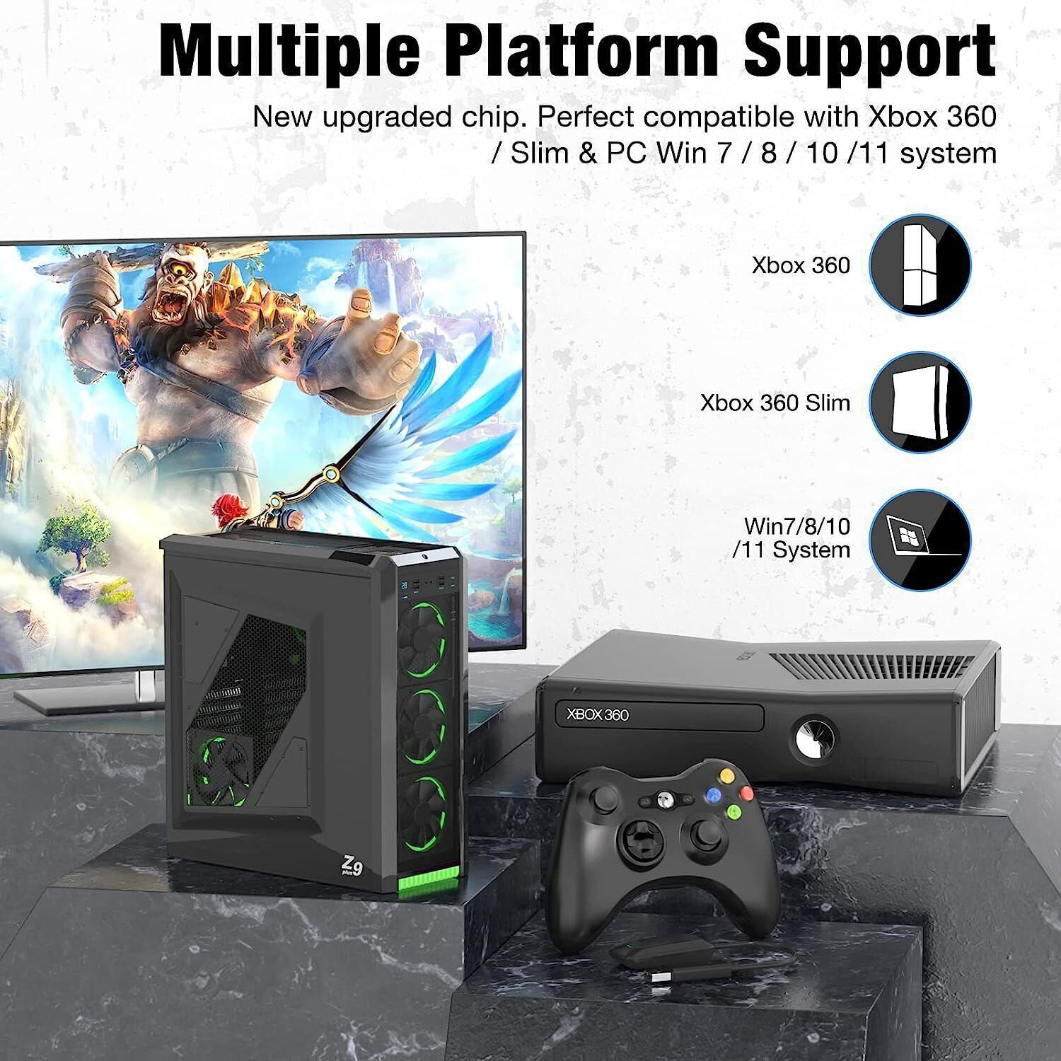 For Microsoft Xbox Wireless Controller Dongle Adapter Xbox 360 PC Windows 10 11