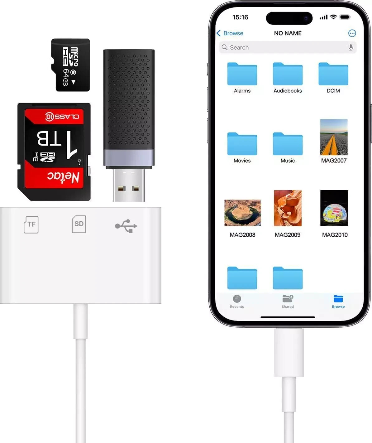 [Apple MFi Certified] SD Card Reader For IPhone, Lightning To SD Card Reader, SD