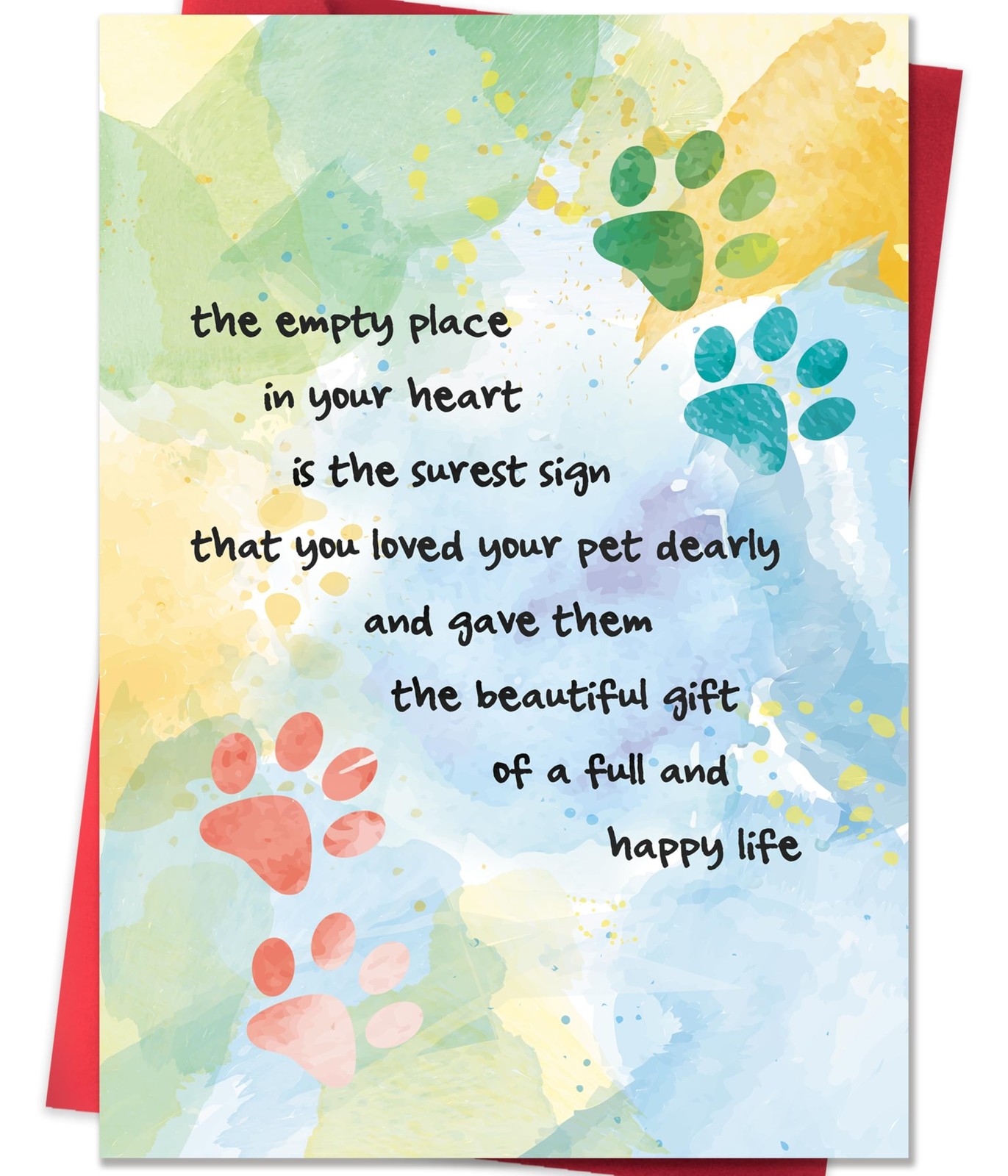 IDU Pet Sympathy Card for Dog Cat,Loss of Dog Cat Sympathy Gift,Pets Memorial...