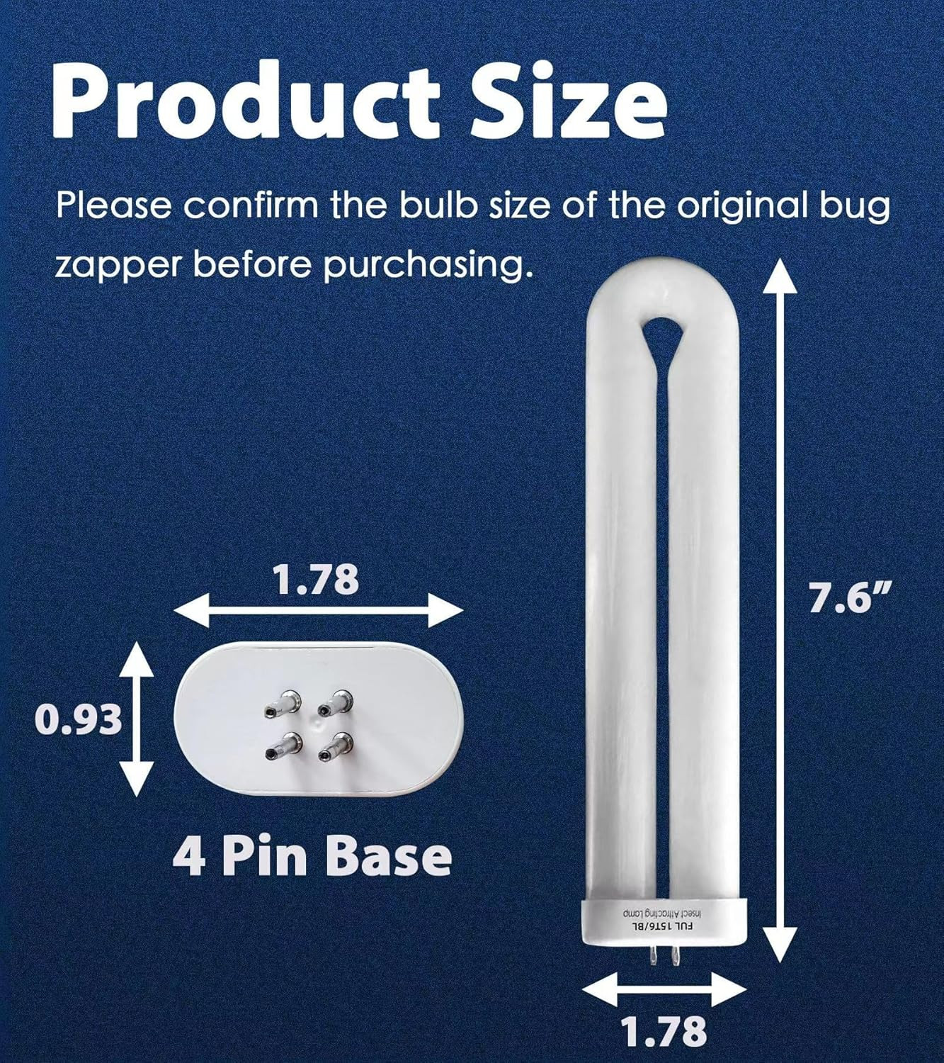 Bug Zapper Replacement Light Bulb 15 Watt, U Shapped Insect Attracting Trap Bulb