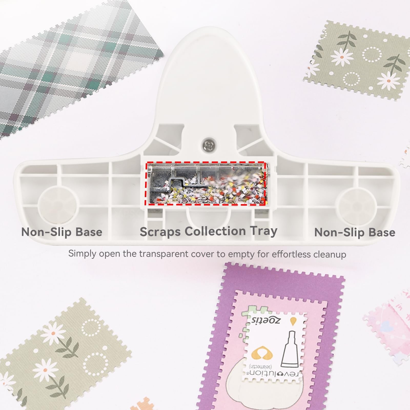 Stamp Puncher - Adjustable Postage Stamp Border Punch Stamp Shaped Paper Punc...