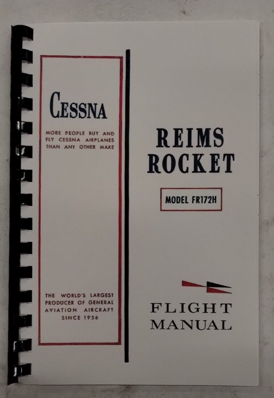 Cessna 1971 Model FR172H Reims Rocket Flight Manual-Reproduction.