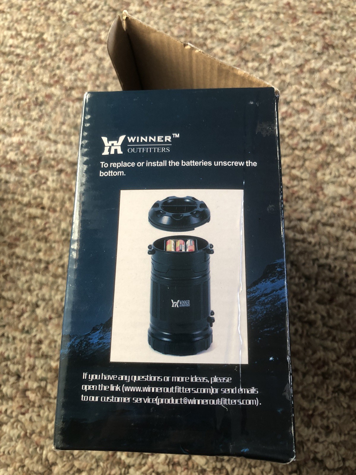 New Winner Outfitters 2 Pack Mini Camping Lantern Flashlight LED Portable Light
