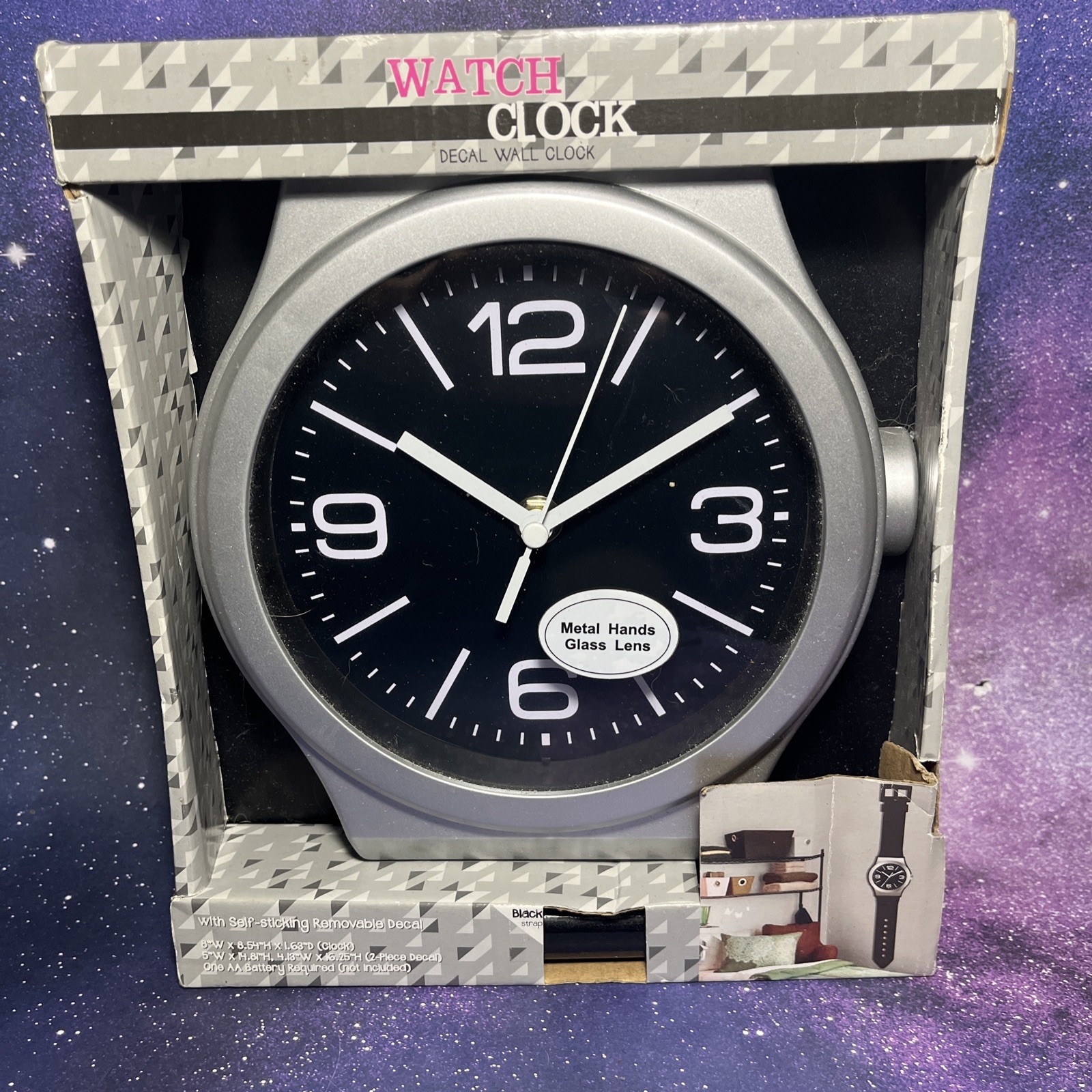 Vtg Electro Clock JUMBO Watch Wall Clock Quartz  Works USA