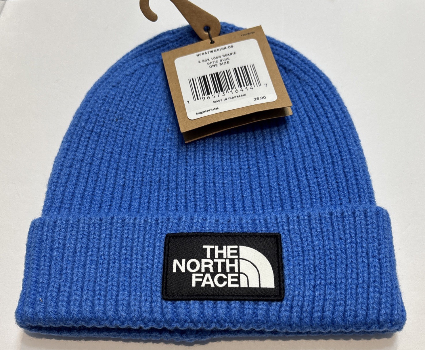 The North Face Optic Blue Kids Cuff Beanie (Big Kid) One Size Brand New‼️