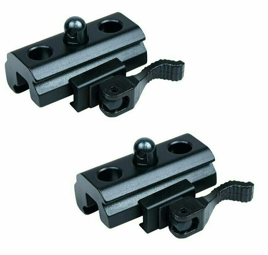 Two (2) QR Harris Style Bipod Adapter to Weaver / Picatinny Rail Quick Release