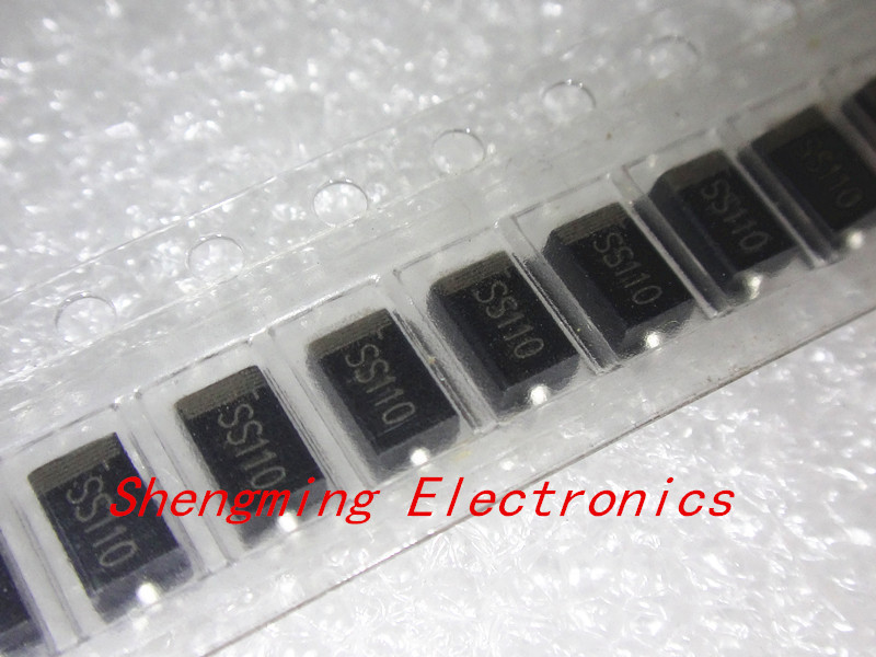 20PCS SS110 SR1100 1A 100V SMA DO-214AC Schottky Barrier Rectifier Diode