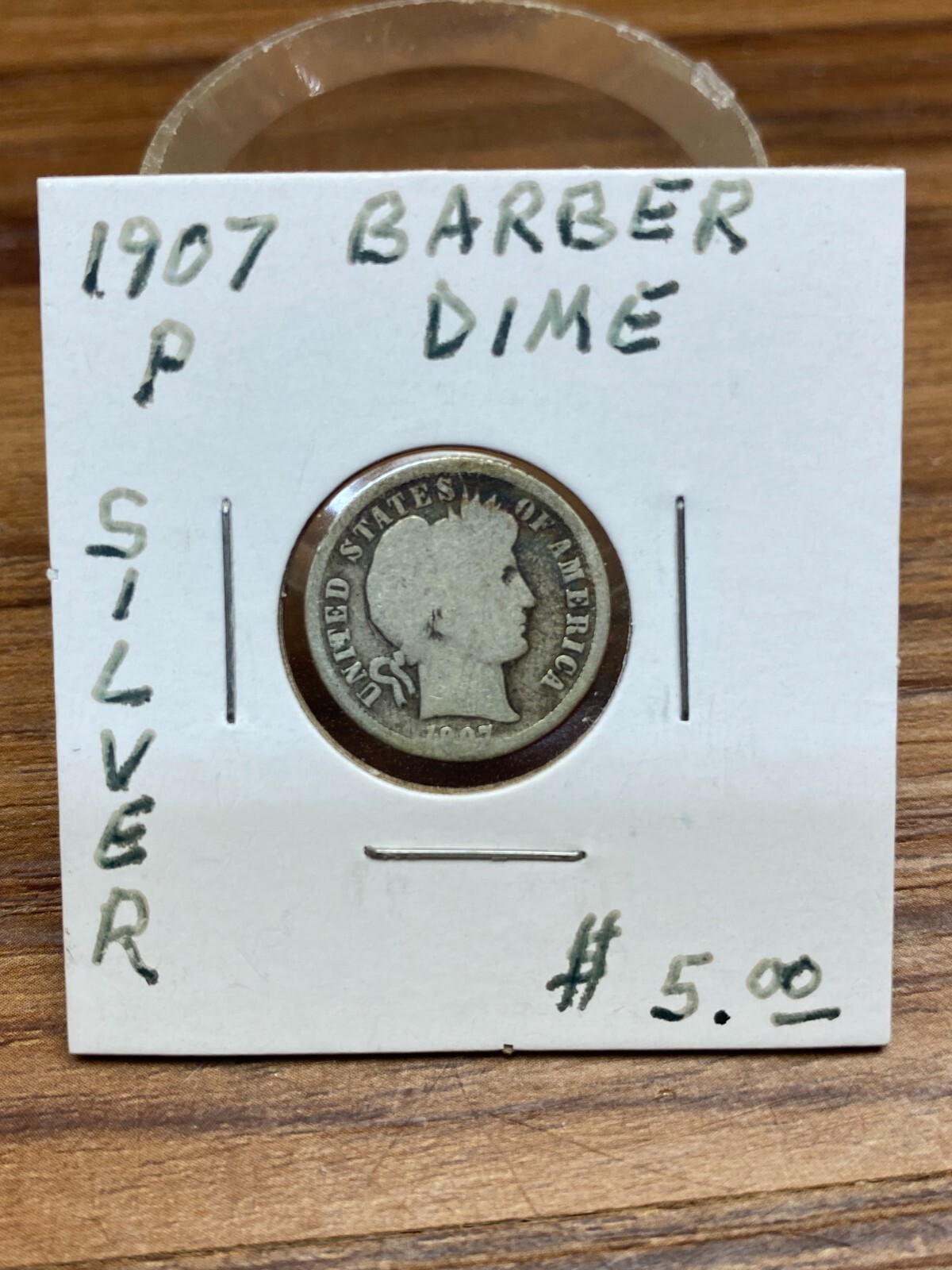 STORAGE UNIT FIND 1907 P Barber Dime Silver 10 Cents