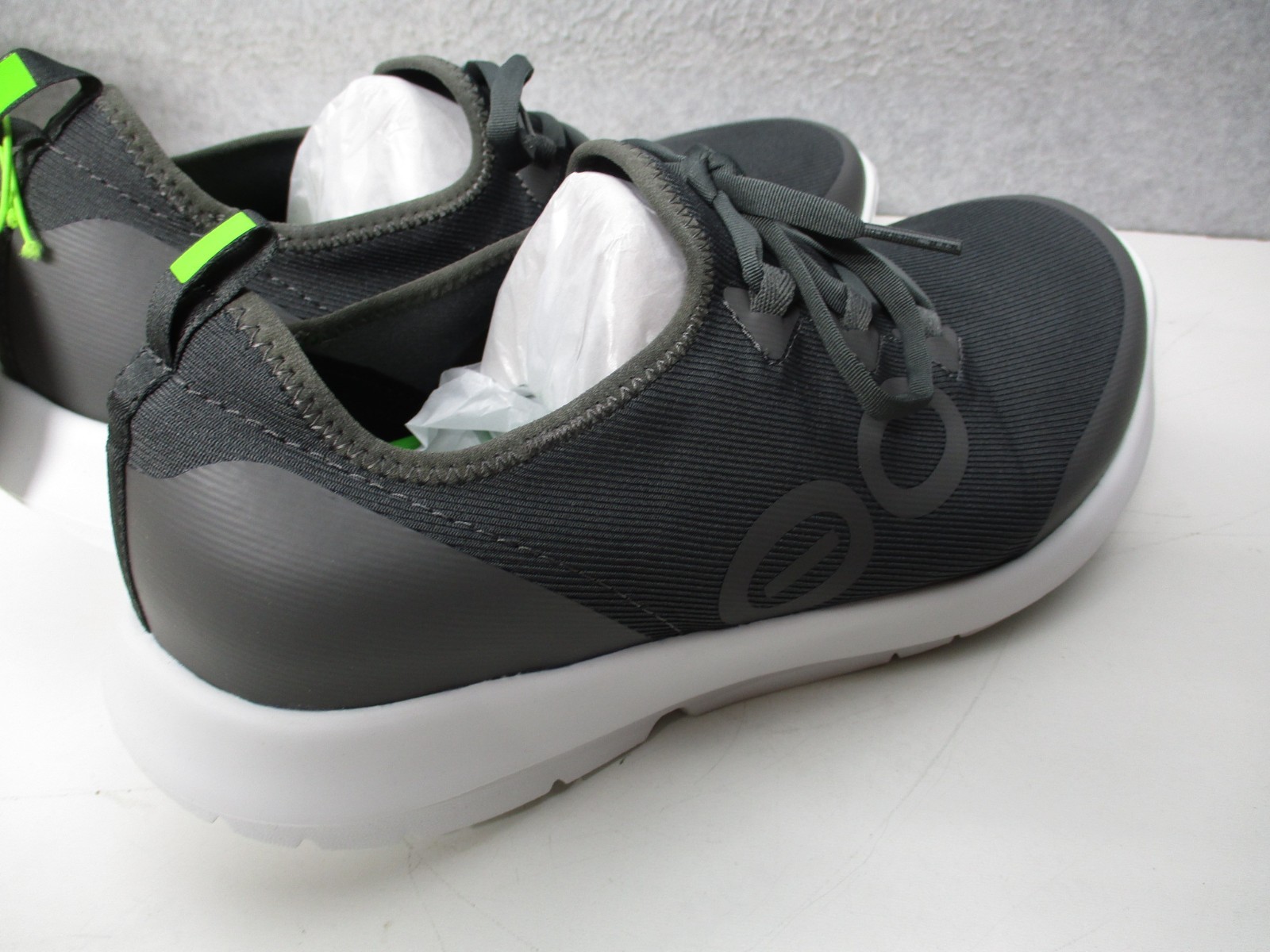 OOFOS OOMG Sport LS Volcanic Ash Gray Shoes Lace Recovery Comfort Mens Sz 12