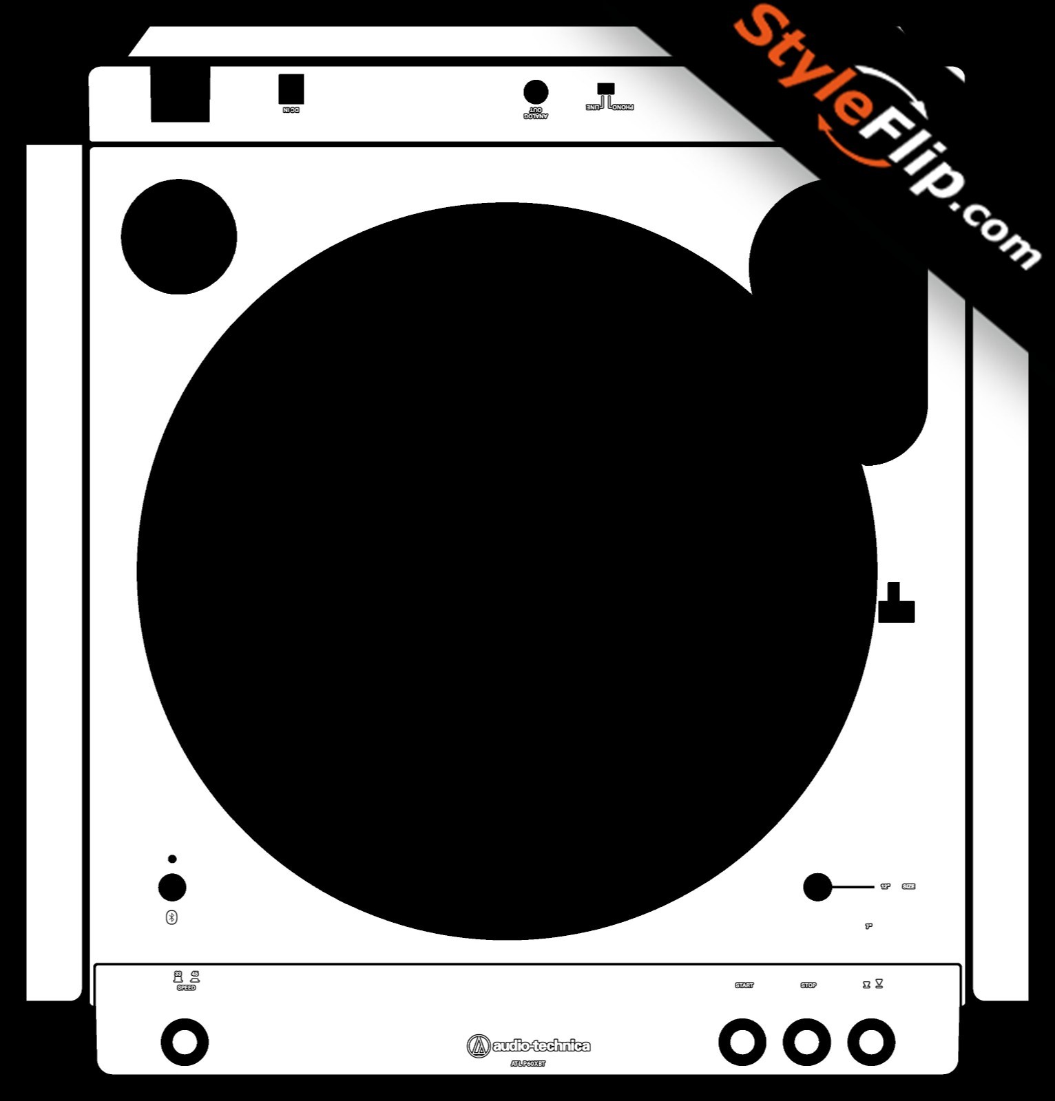 Audio Technica LP60XBT Skin | White | Protective Decal | StyleFlip