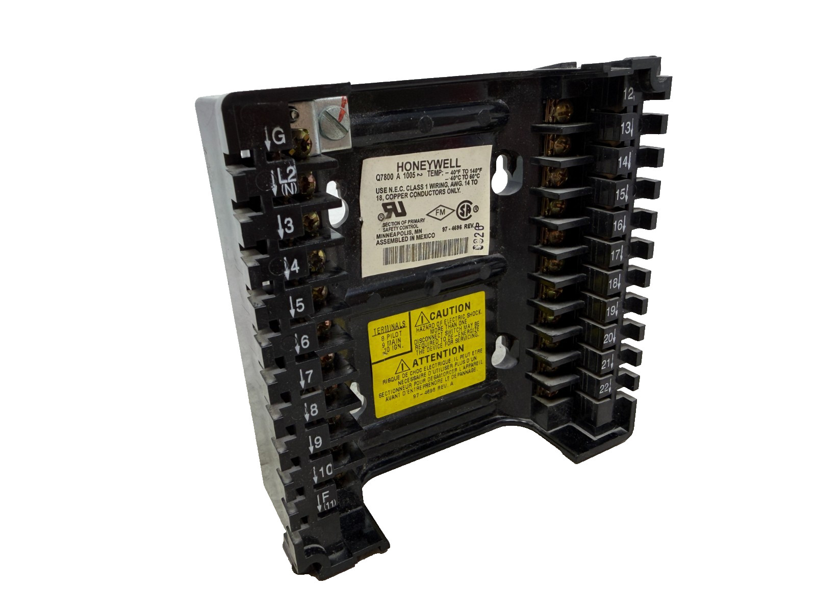 Honeywell Q7800 A 1005 Universal Wiring Subbase