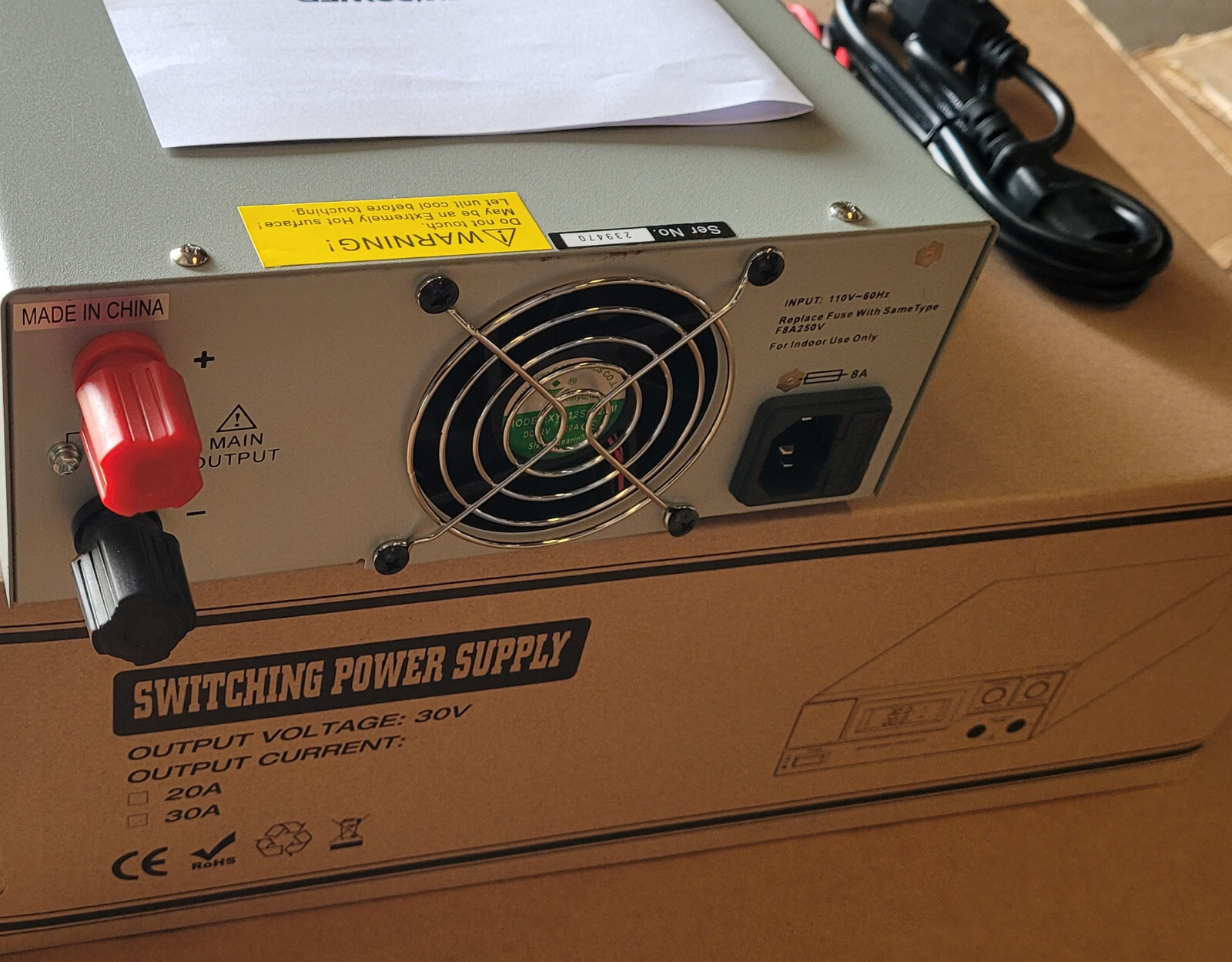 TekPower TP6010E DC Adjustable Switching Power Supply 60V 10A Digital Display