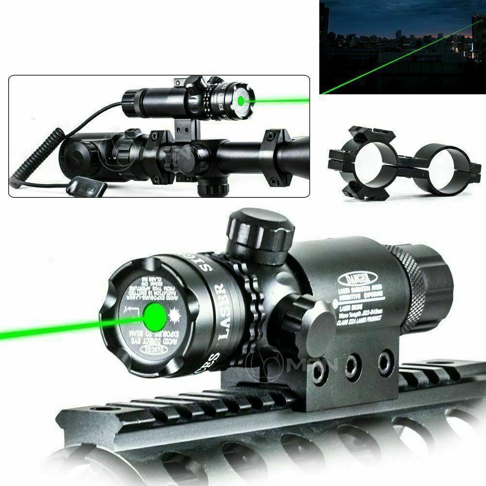 ANS Tactical Green Dot Laser Rifle Scope Sight Barrel Mounts TOP Switch  Rail
