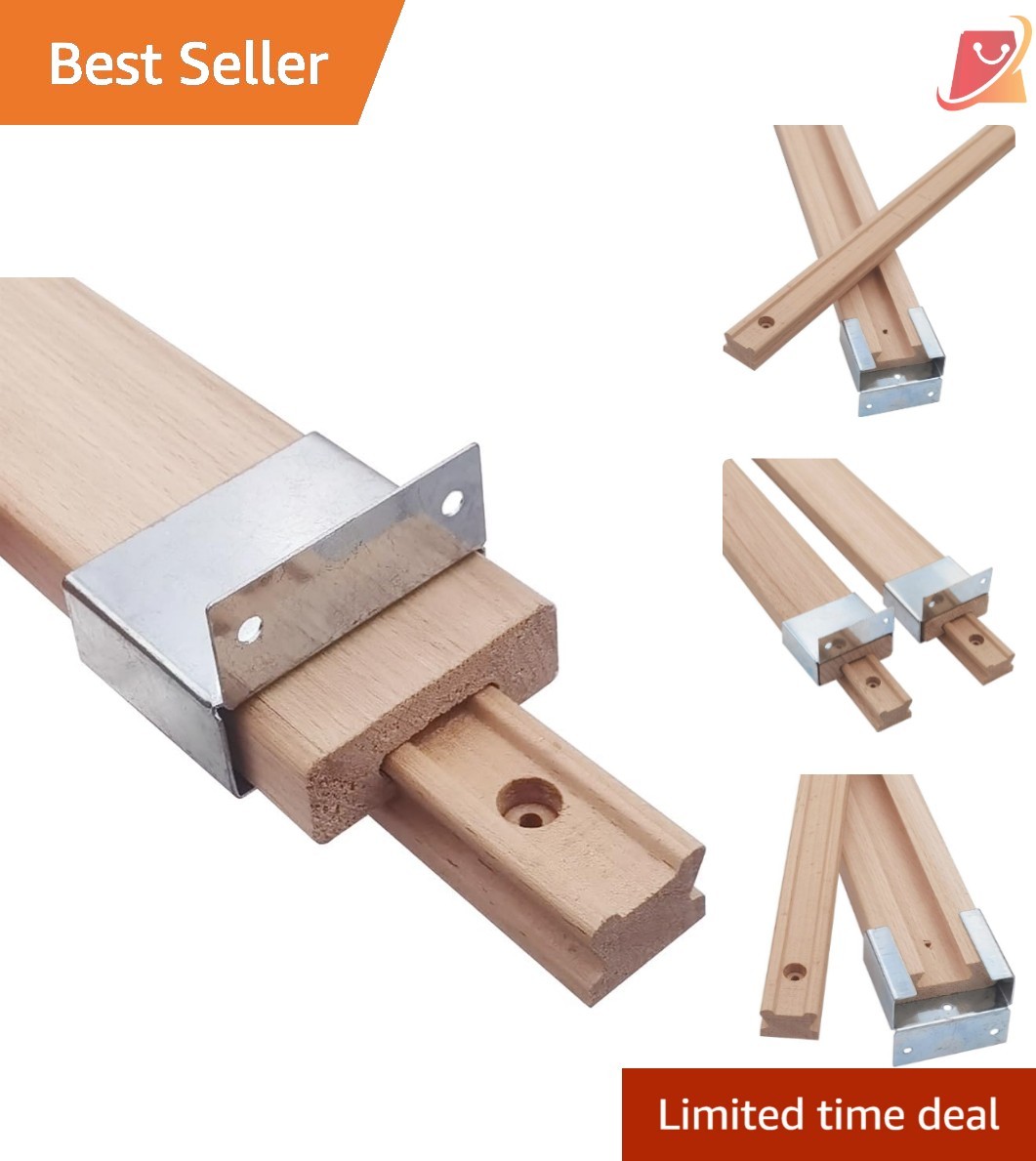 Wooden Drawer Slides 16 Inch Unfinished Hardwood Steel Glides for Furniture