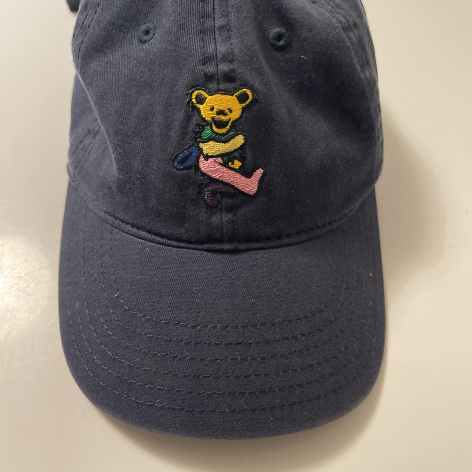Grateful Dead Blue/Gray Adjustable Strap Hat Cap Multicolor Bear By Mad Engine