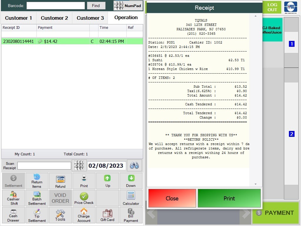 T-POS Retail Software for Demo.