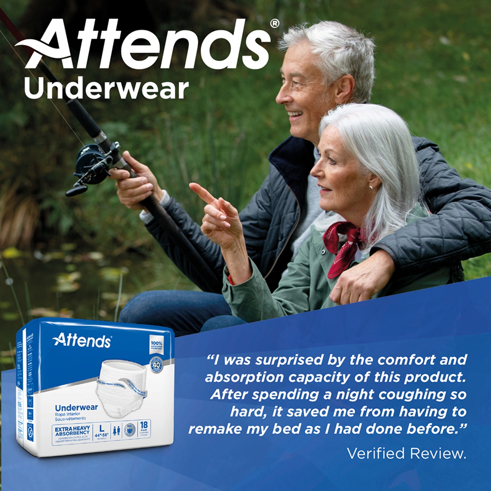 Attends Disposable Underwear Large Moderate 72 Ct