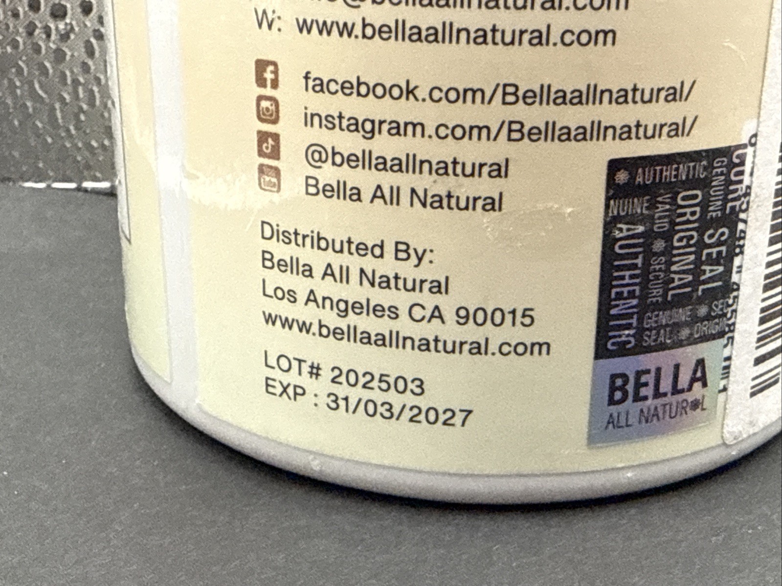Bella all Naturals Horchata Iced Coffee