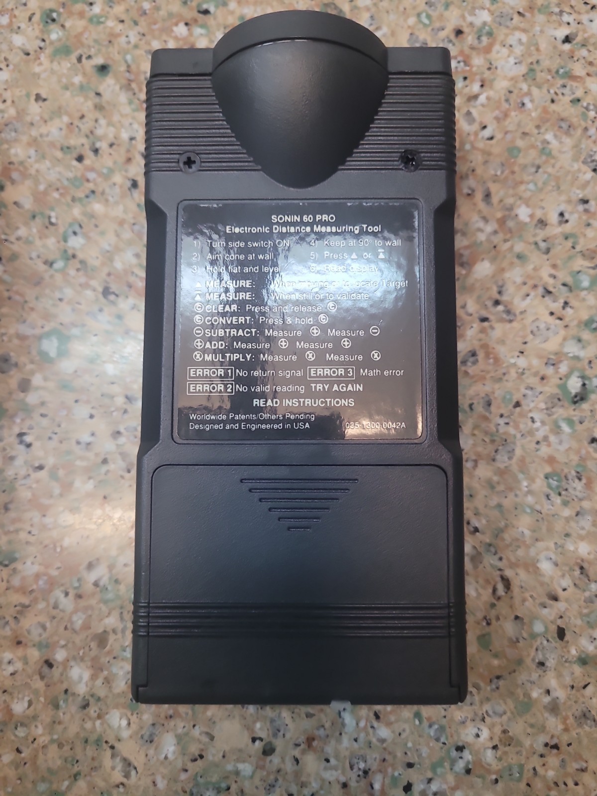 SONIN 60 Pro Electronic Sonar Distance Measuring Tool Engineered in USA