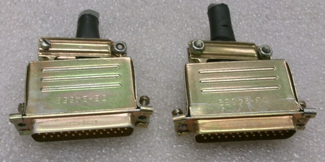 DB 25P TRW 2-ROW Male Connector DB-24659 / TT 8810 Lot of TWO (2) #282N