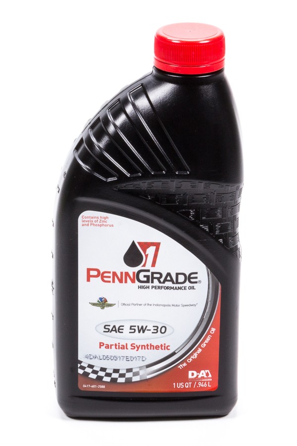 Brad Penn PennGrade Motor Oil - High Zinc - 5W30 - Semi-Synthetic - 1 qt - Each