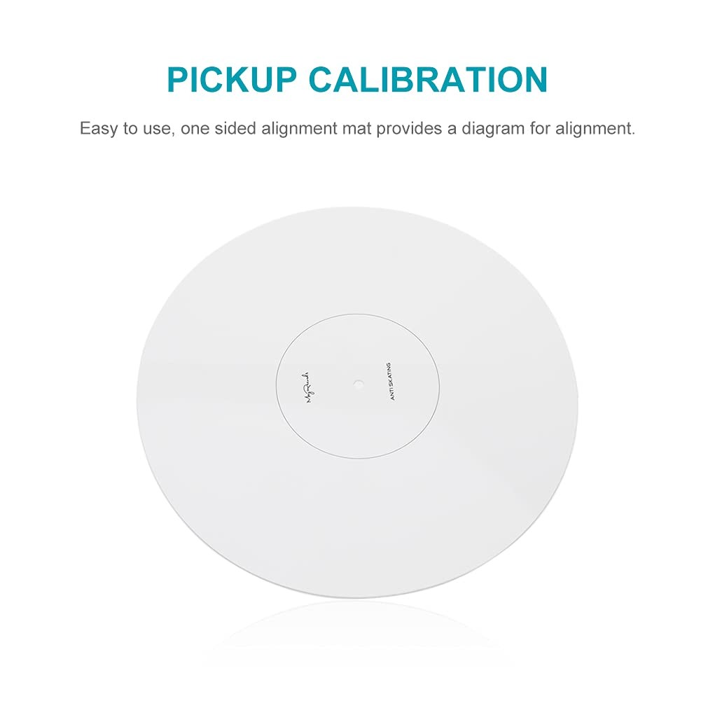 Turntable Cartridge Alignment Protractor Mat Anti-sliding LP Vinyl Record Pic...