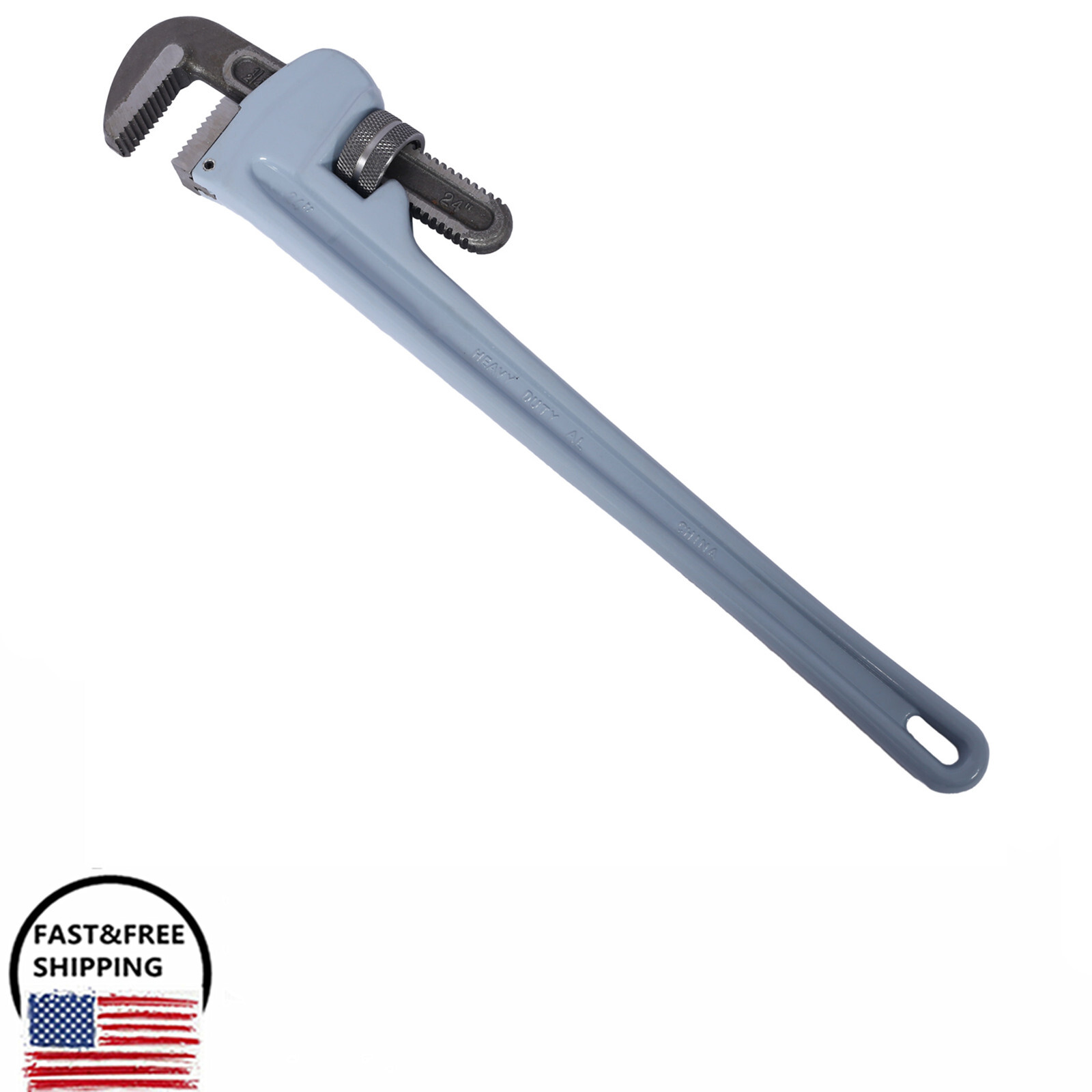 24-Inch Aluminum End Pipe Wrench 3-3/8-inchJaw Capacity for Automotive Repairs