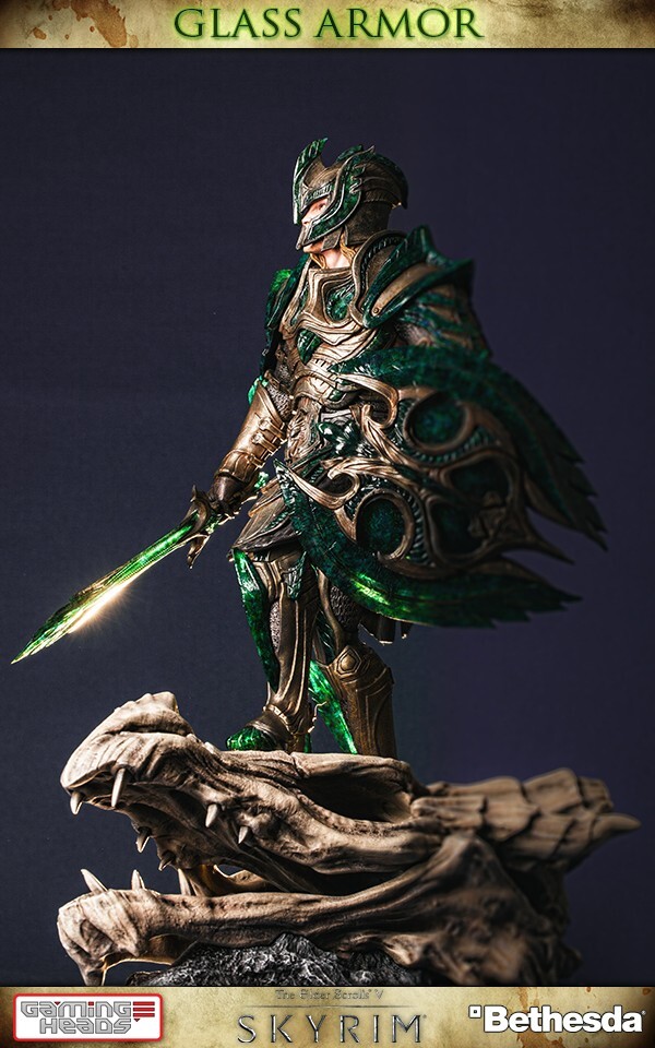 Gaming Heads Elder Scrolls V: Skyrim Glass Armor Regular Statue SEALED