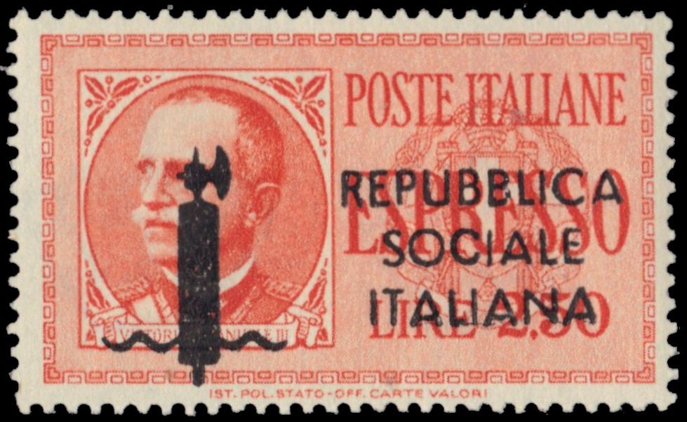 ITALIAN SOCIAL REPUBLIC E2 - King Victor Emmanuel "Special Delivery" (pb33156)