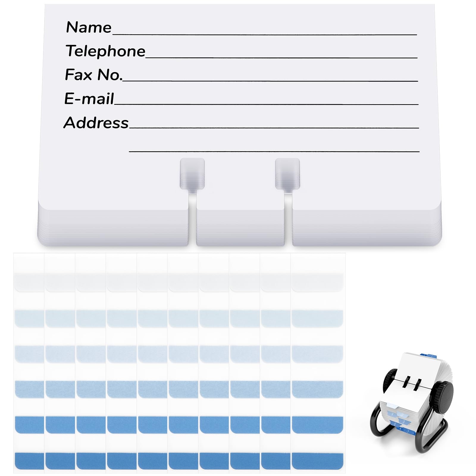 100 Pack Business Cards Refill Kit, Compatible with Rolodex Card File Holders...