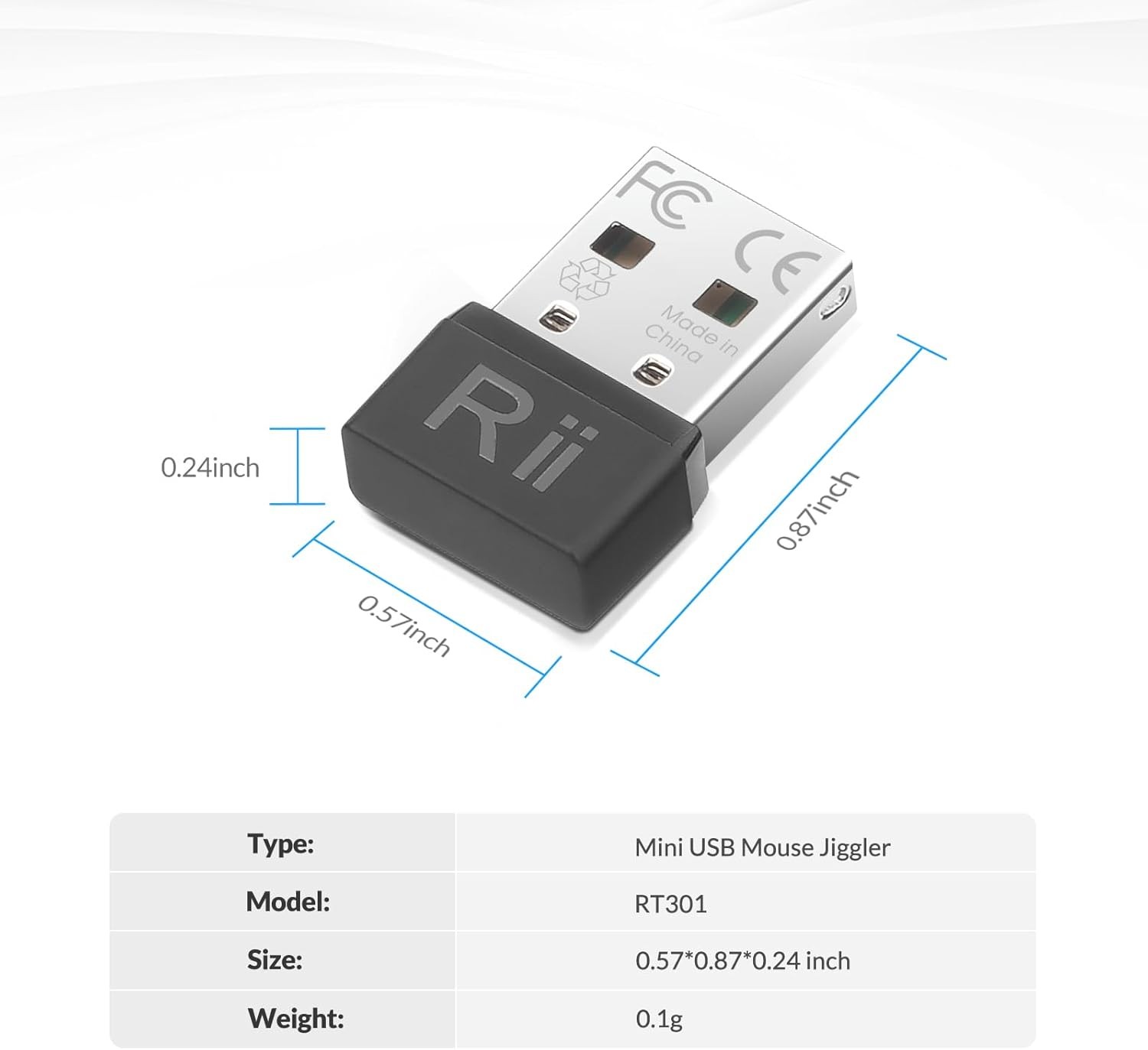 Rii Mouse Jiggler Undetectable USB Mouse Jigglers Automatic Mover Wiggler