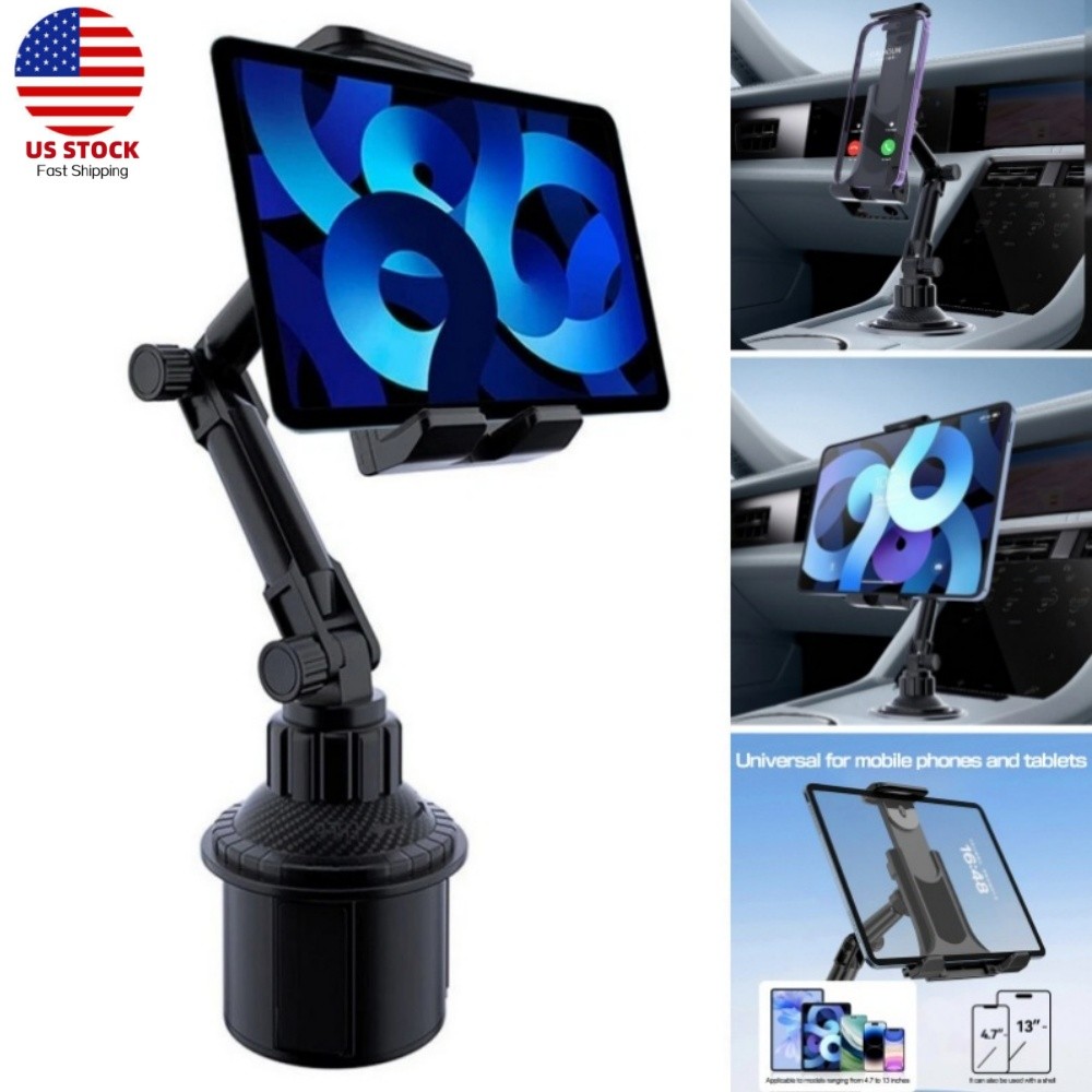 Truck Car Mount Car Cup Holder Phone Stand Fit for 4.7-12.9" Smartphone Tablet