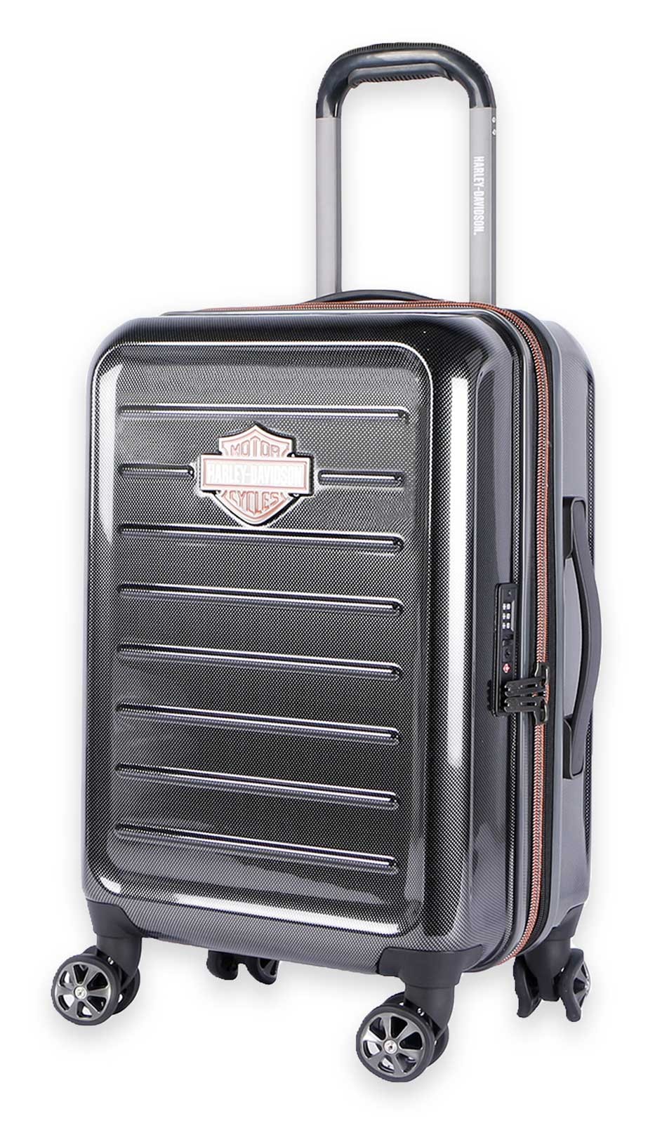 Harley-Davidson 22 in. Cruiser Hard Sided Expandable Wheeling Luggage, Black