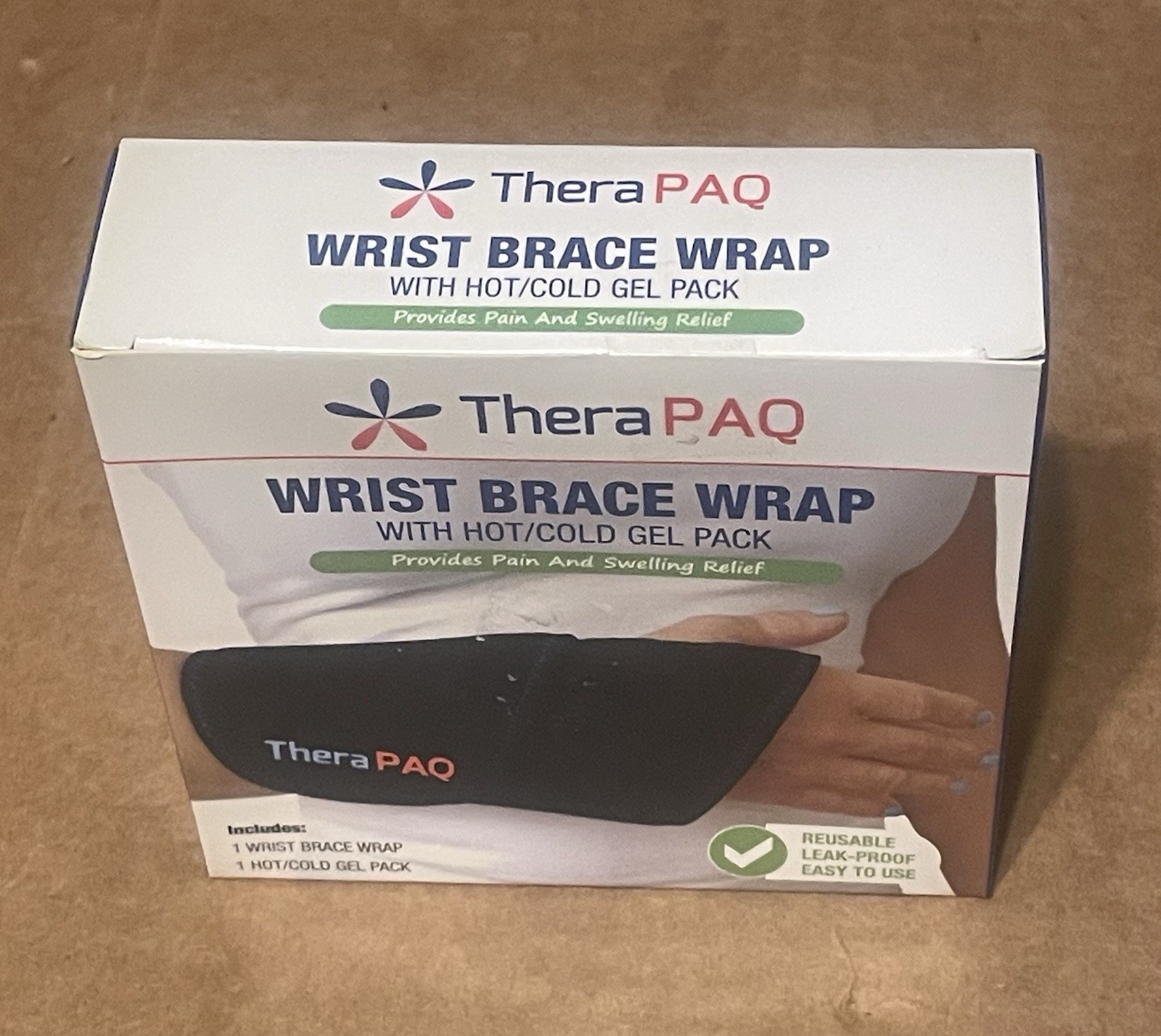 THERAPAQ WRIST BRACE WR AP WITH HOT/COLD GEL PACK NEW SEALED