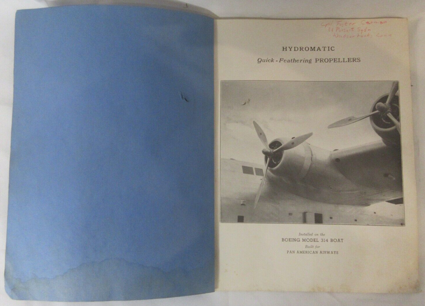 Hamilton Standard Hydromatic Quick-Feathering Propellers Service Manual VTG 1938