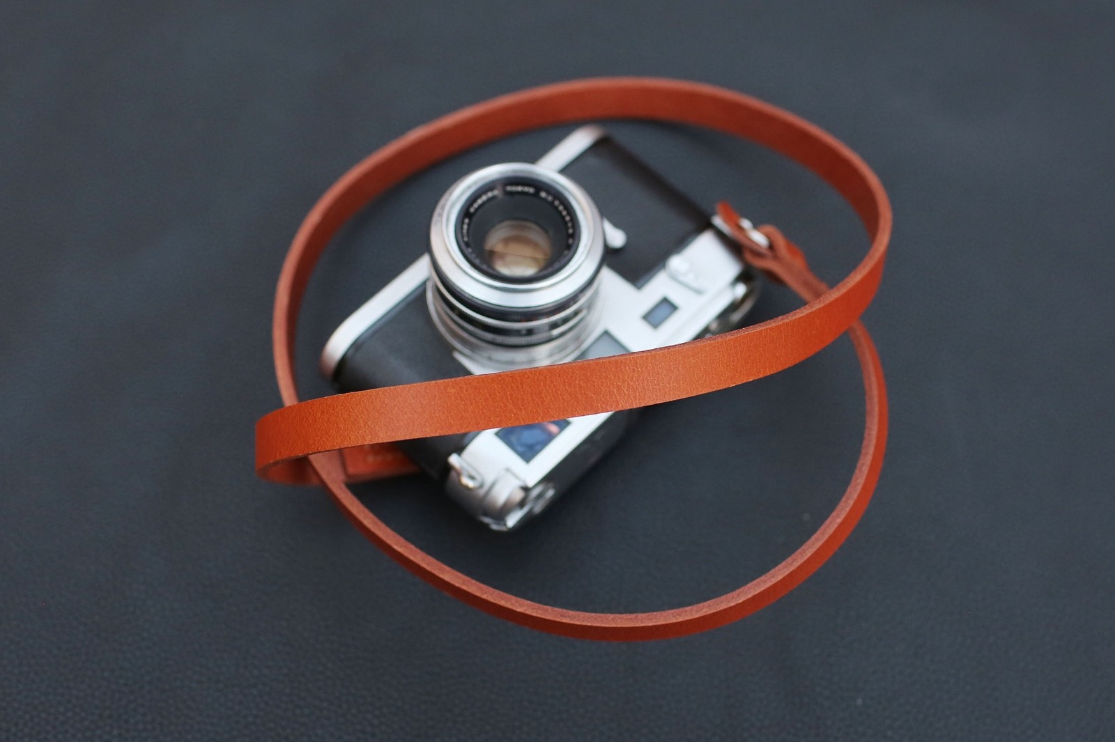Handcrafted Tan Leather Camera Strap – 13mm Wide, 3.5mm Thick
