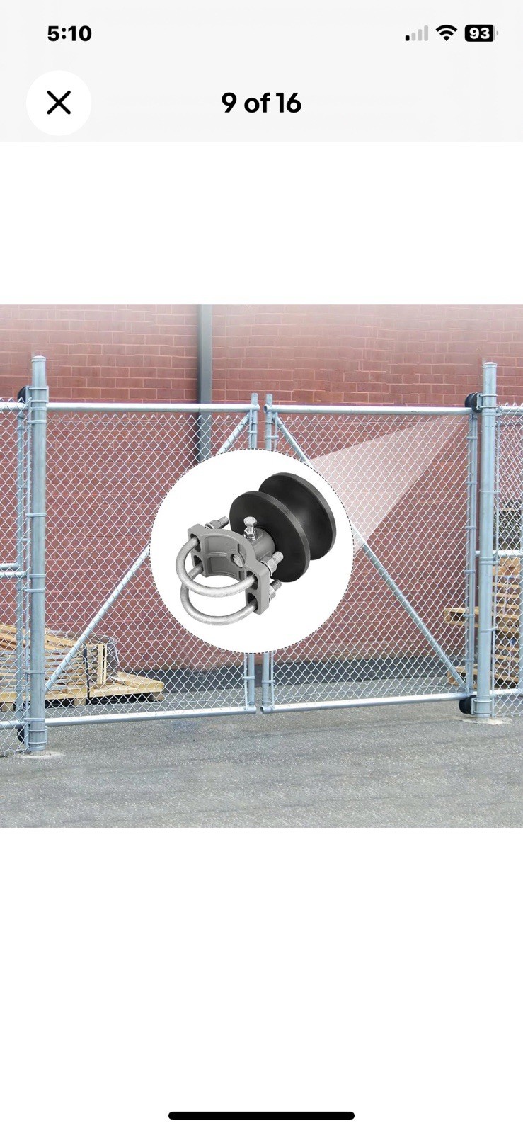 2 Pack Sliding Gate Rollers Cantilever Nylon Wheels For 2-3/8" or 2-1/2" Frame