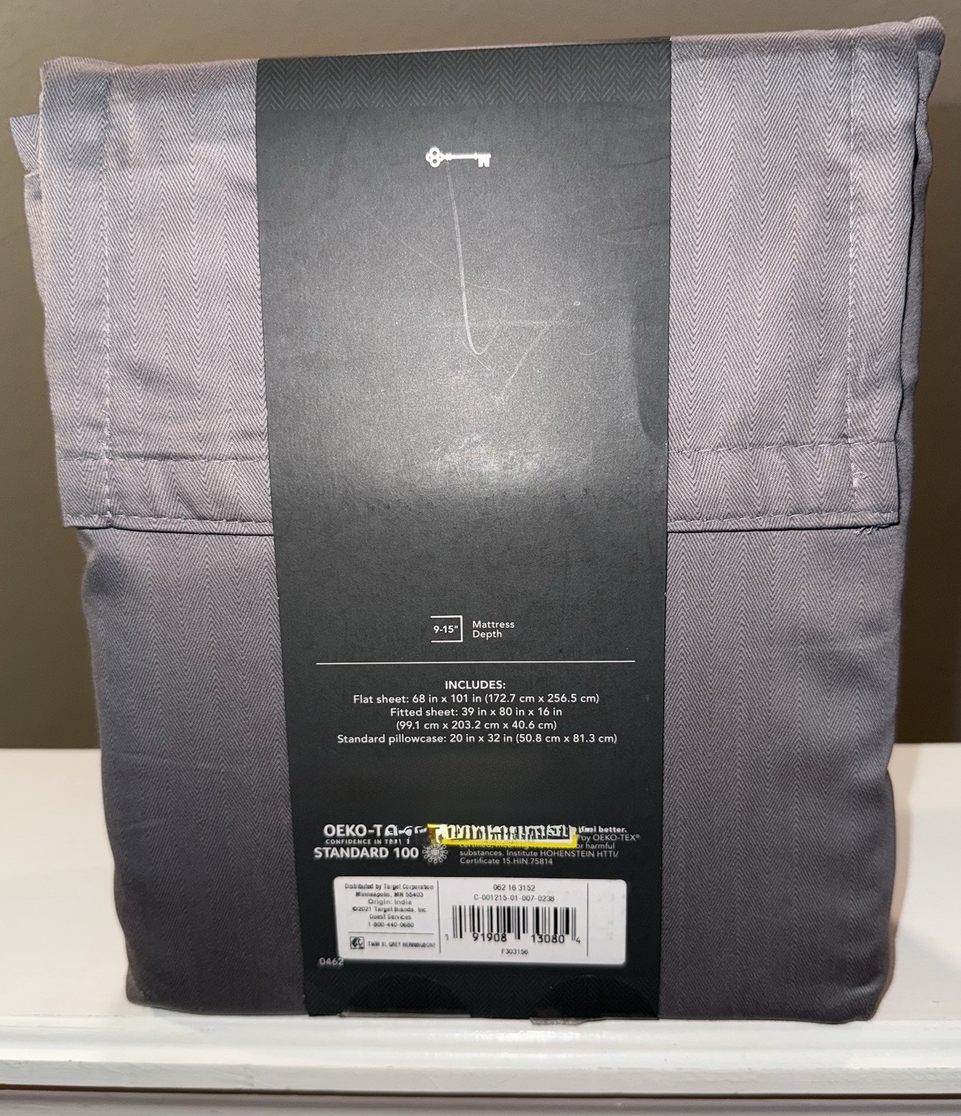 Threshold Tri-Ease 500 Thread Count Sheet Set (TWIN-TWIN XL) (GREY)