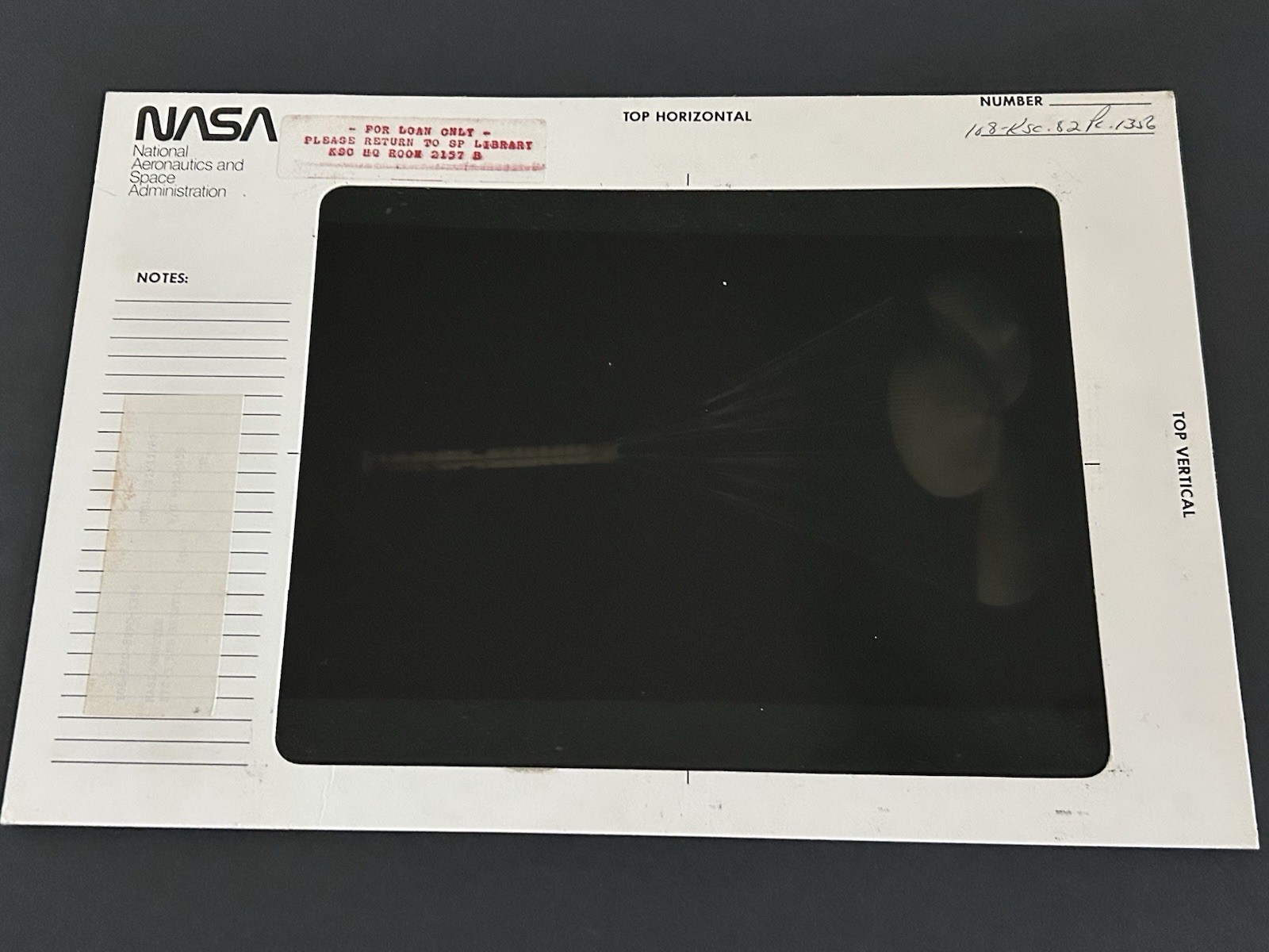 1982 NASA KSC Shuttle Orbiter Columbia Booster Presentation Transparency-1356