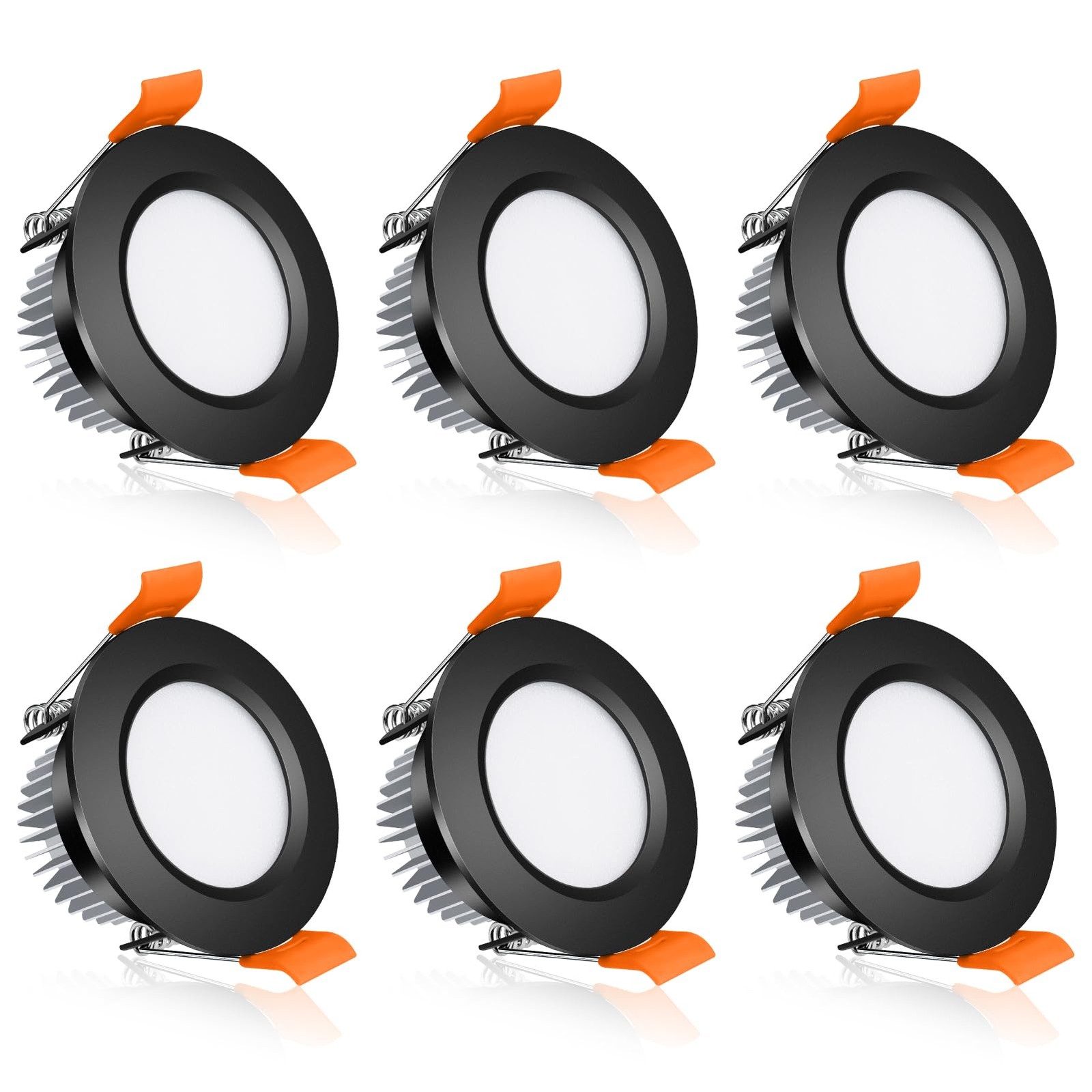 2 Inch LED Recessed Lighting, Black Downlight Dimmable 3W (35W Equivalent), 5...