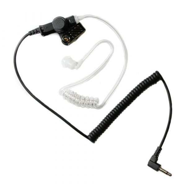 Listen Receive Only Acoustic Clear Air Tube Headset with 2.5 mm pin port jack