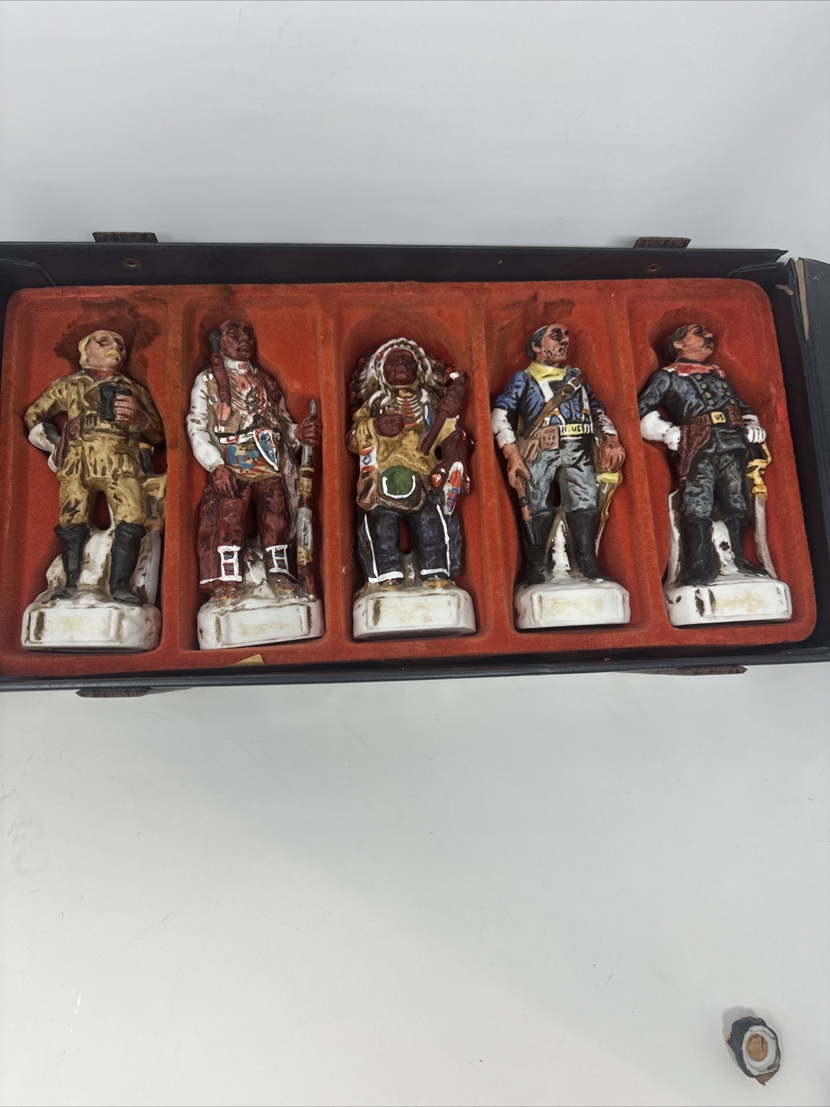 1974 G. Schildt Major Reno, Curlee, Trooper, Custer Kentucky Bourbon 5 Decanters