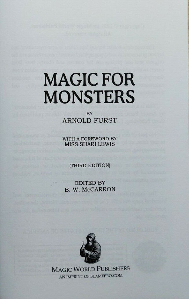 Magic for Monsters by Arnold Furst
