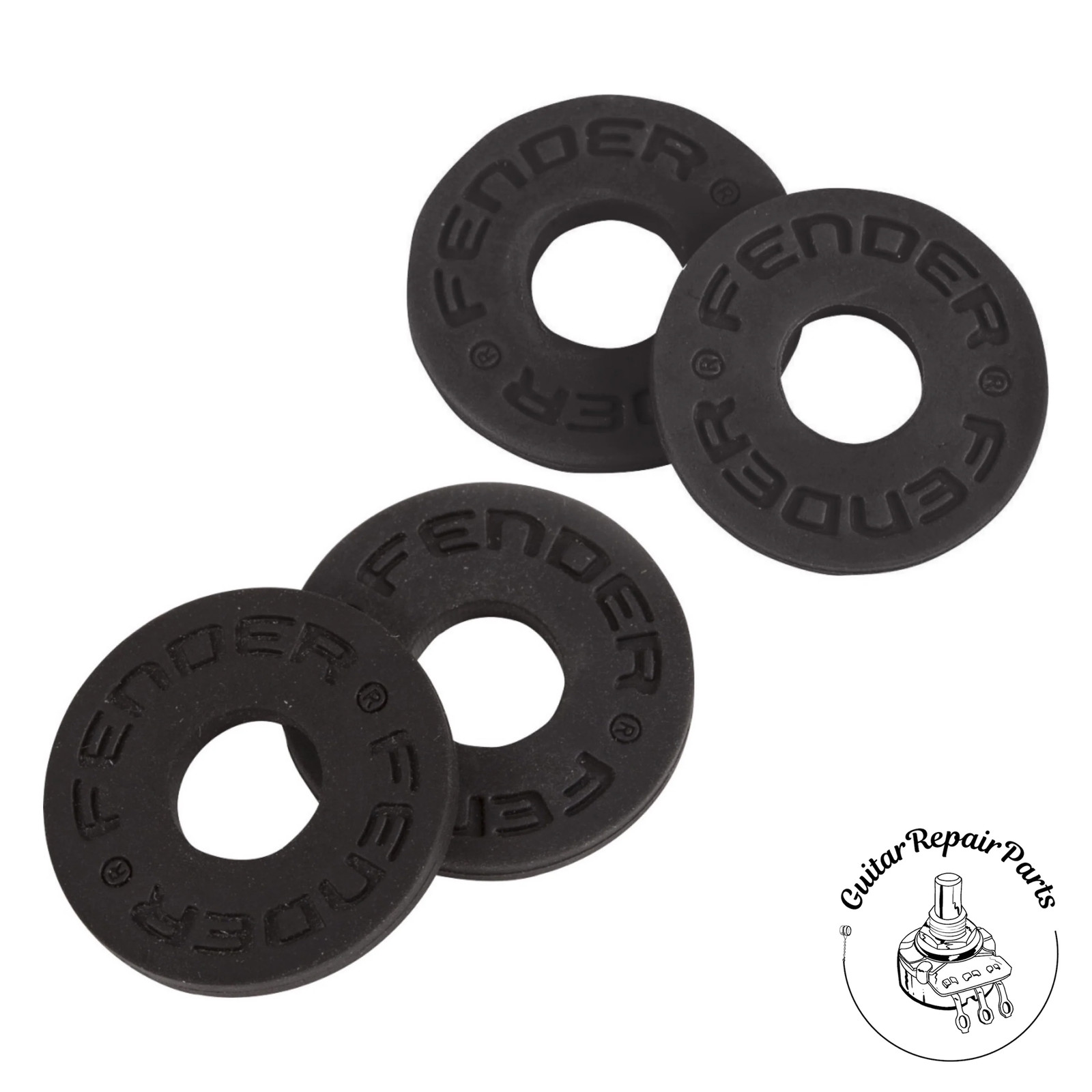 Fender Strap Blocks Rubber Strap Locks (4 Pcs) 0990819006 - Black