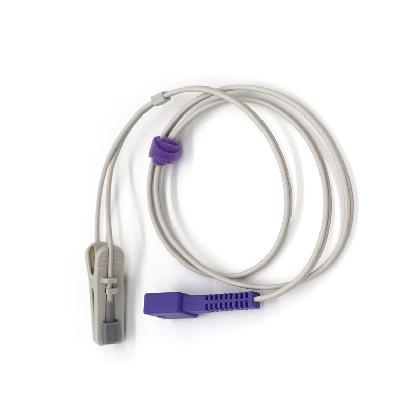 Compatible For SpO2 Sensor Ear Clip SpO2 Sensor 1M 9 pins,For Oximeter