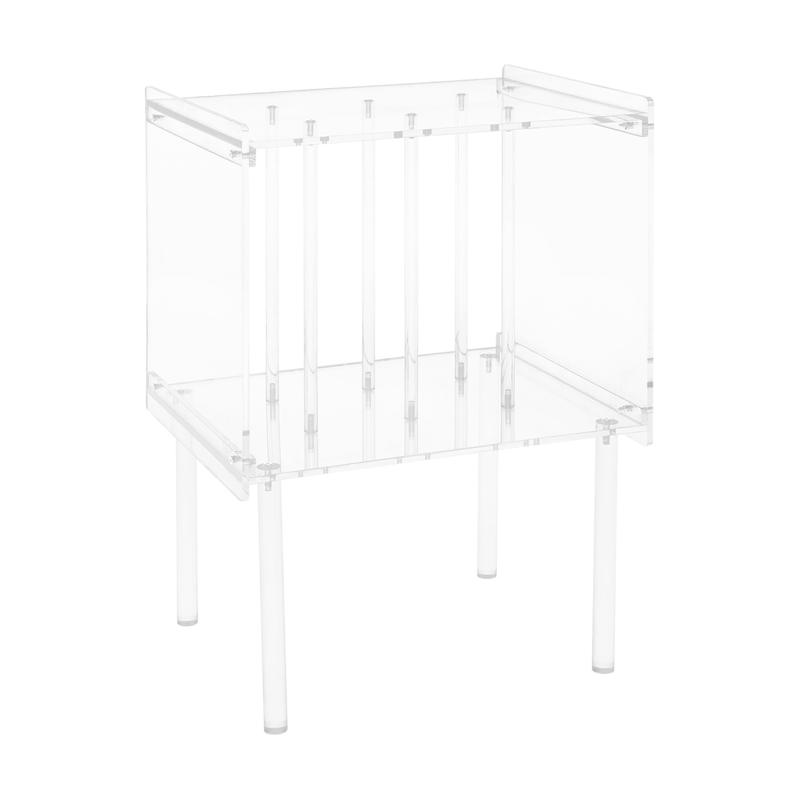 Clear Rectangular Side End Table/Night Stand Acrylic Side Table 47.6*37*66cm