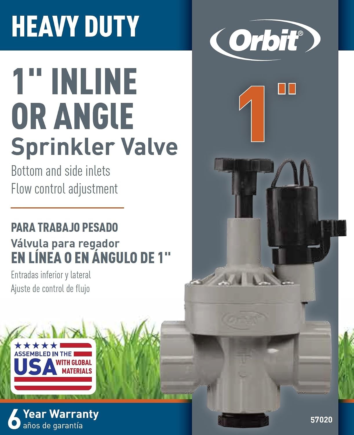 57020P 1" FPT 100 Series Automatic Inline/Angle Sprinkler Valve with Flow