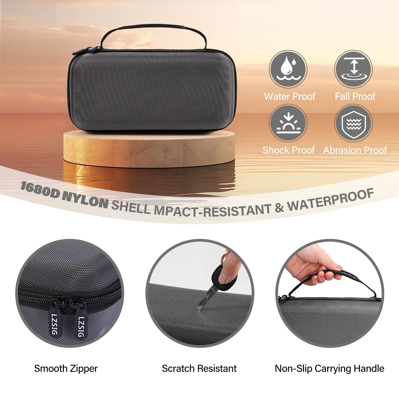 Wireless Microphone Case Compatible with JBL 9 to 10.2 inches, Upgrade-Grey